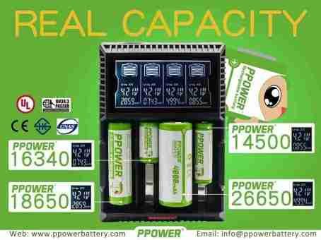 PPOWER 2X 18650 2600MAH 3.7V 充電鋰電池 - Image 8