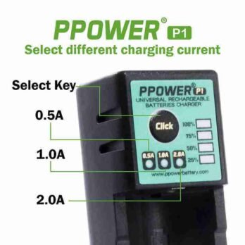 Ppower 1槽通用電池充電器00011