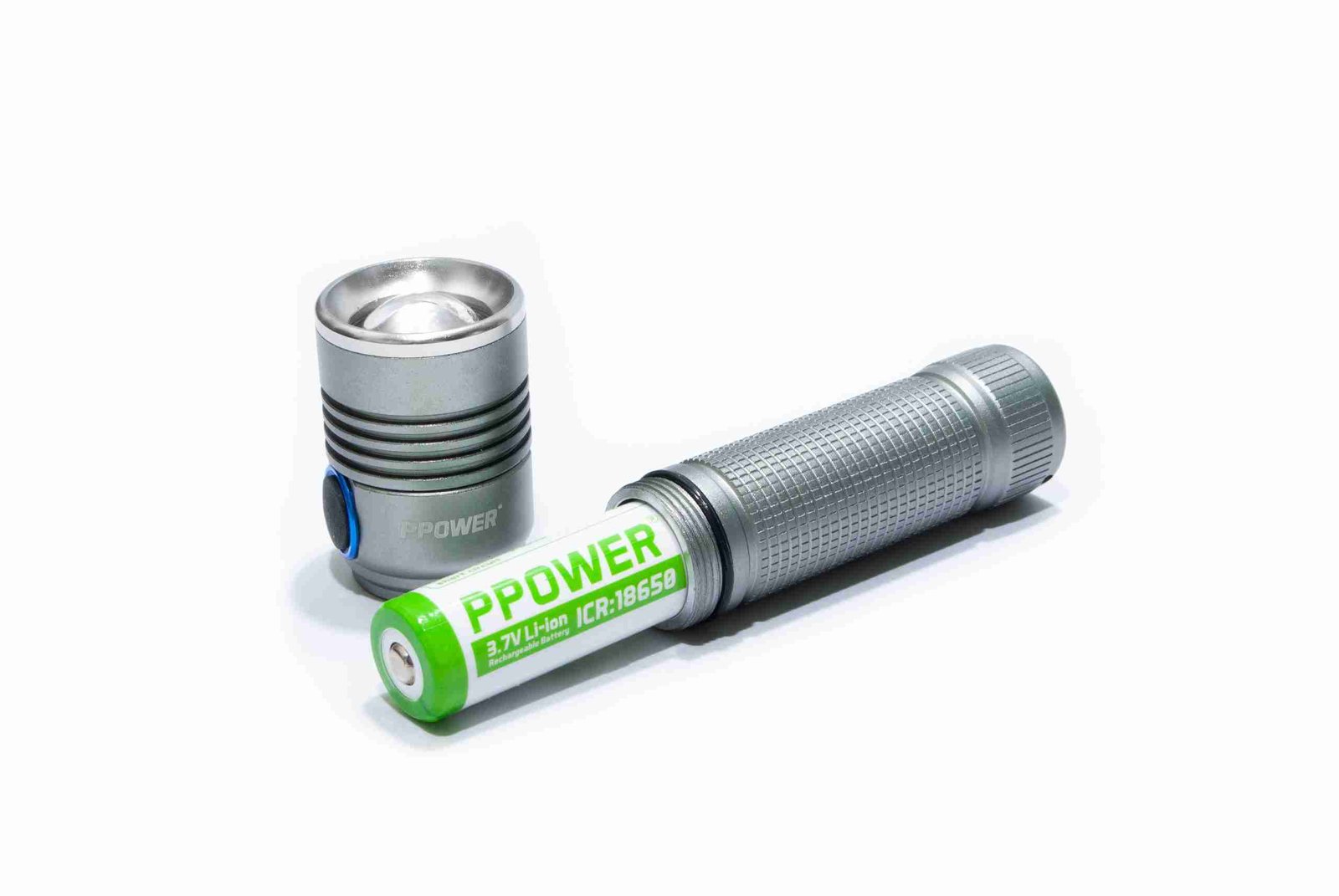 PPOWER LED T6 可聚焦便攜強光電筒(連電池) (RT18650)00006