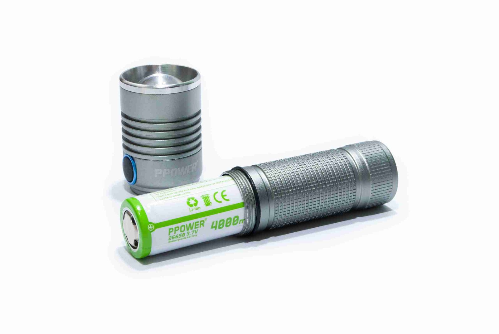 PPOWER LED T6 可聚焦便攜強光電筒(連電池) (RT26650)00004