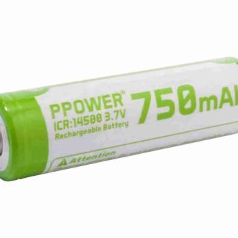 Ppower 14500 3.7v 750毫安 鋰離子充電電池00003