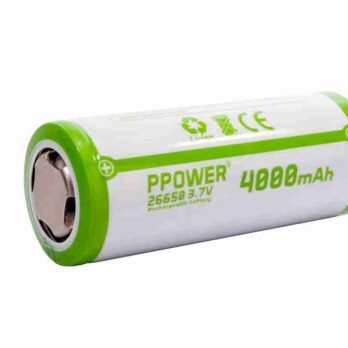 Ppower 1x 26650 3.7v 4000毫安 鋰離子充電電池00006