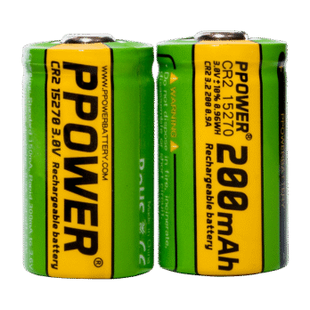 Ppower 2x 3v cr2 200mah 充電池00003