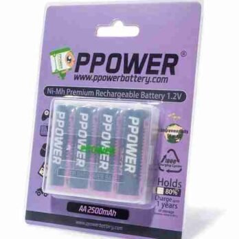Ppower 2粒或4粒 x aa 1000mah 1.2v 鎳氫充電池00010