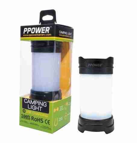 Ppower - 可充電露營LED燈連同電池（適用於各種戶外活動，包括露營，行山等等）- PC1