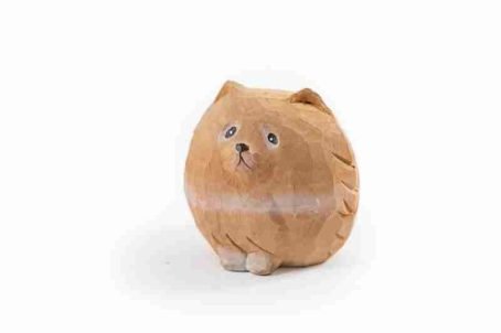 椴木木雕松鼠狗