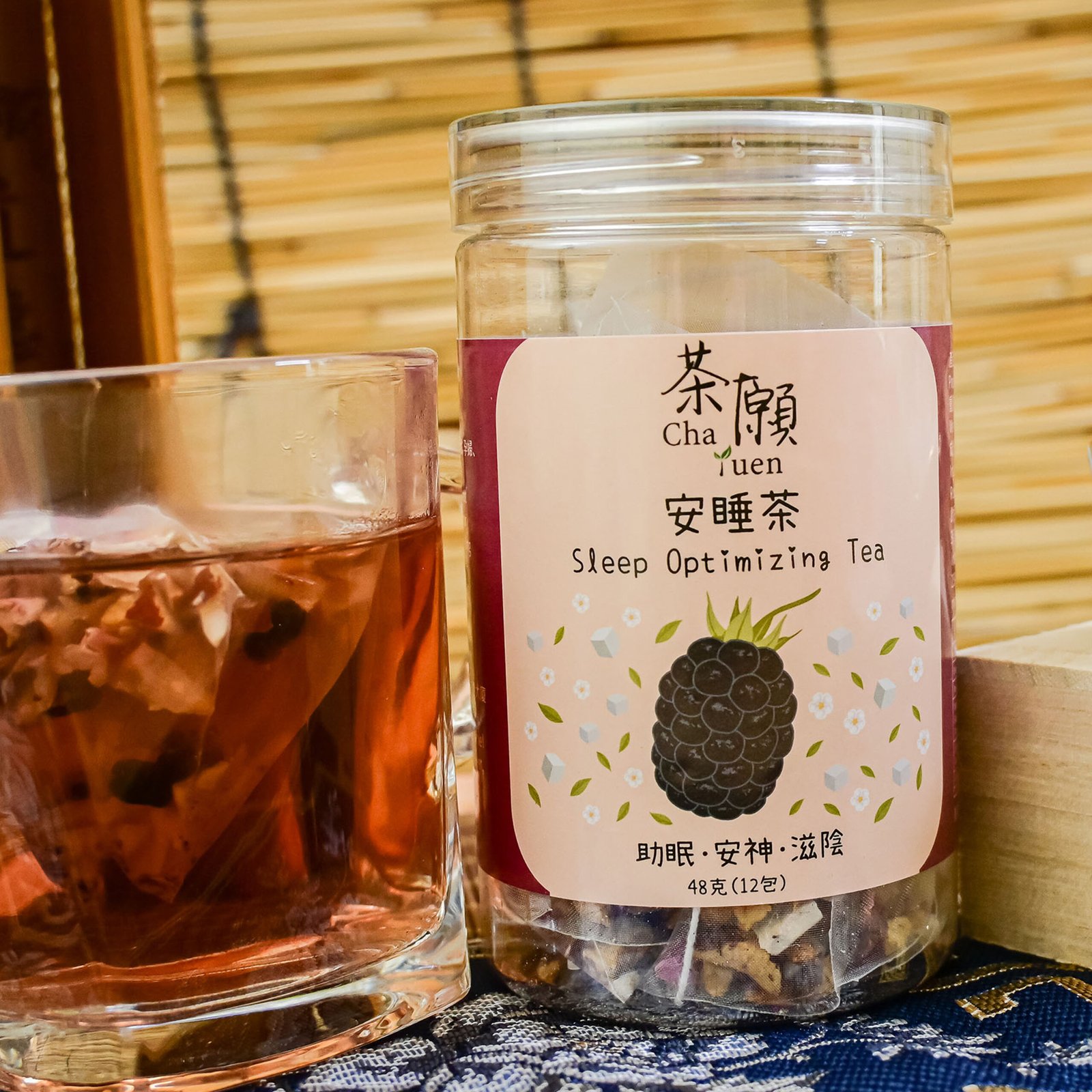 茶願 – 安睡茶 三角茶包(12包裝) 安神助眠 滋陰補血 – 大熊百貨