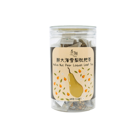 茶願 - 胖大海雪梨枇杷茶 三角茶包(12包裝) 清熱潤肺 潤腸通便