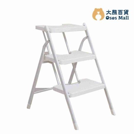 優質便攜三層摺疊式梯子/多用途摺疊梯 (白色, 3層, 1件) (OSHS019)