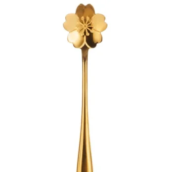 304 不鏽鋼花型咖啡匙5件套 (金色玫瑰金) (11)