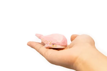 椴木雕粉色可愛鯨魚：圖片 7