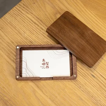 黑胡桃木長方形卡片盒