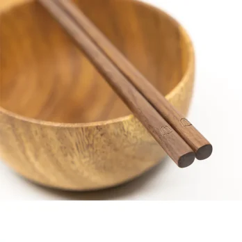 單人禮盒套裝–木碟木碗叉匙筷套裝