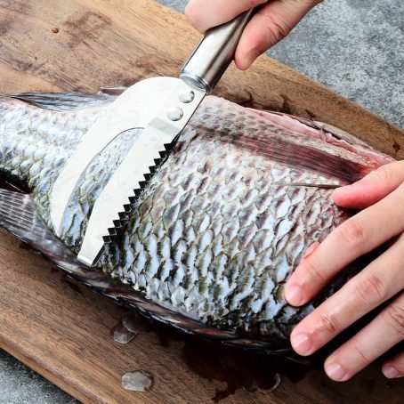 不鏽鋼多用途魚肚刀 廚房去魚鱗小工具 - Image 4